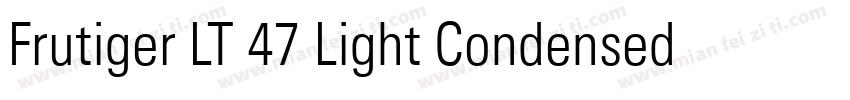 Frutiger LT 47 Light Condensed字体转换